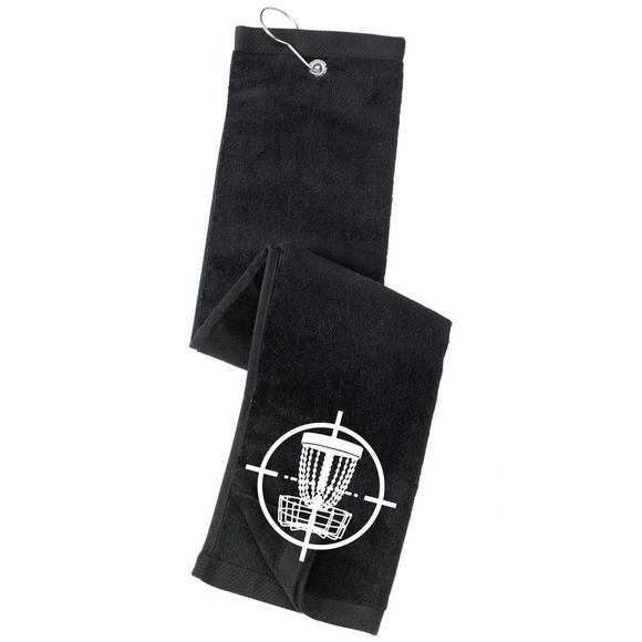 Disc Golf Towel Tri Fold Custom Vinyl Logo Grommet Clip On - Picture 8 of 15